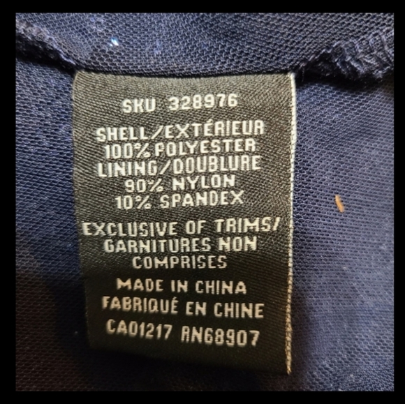 Le Chateau Sequin & Knit Layered Top Navy Small size - Picture 6 of 13